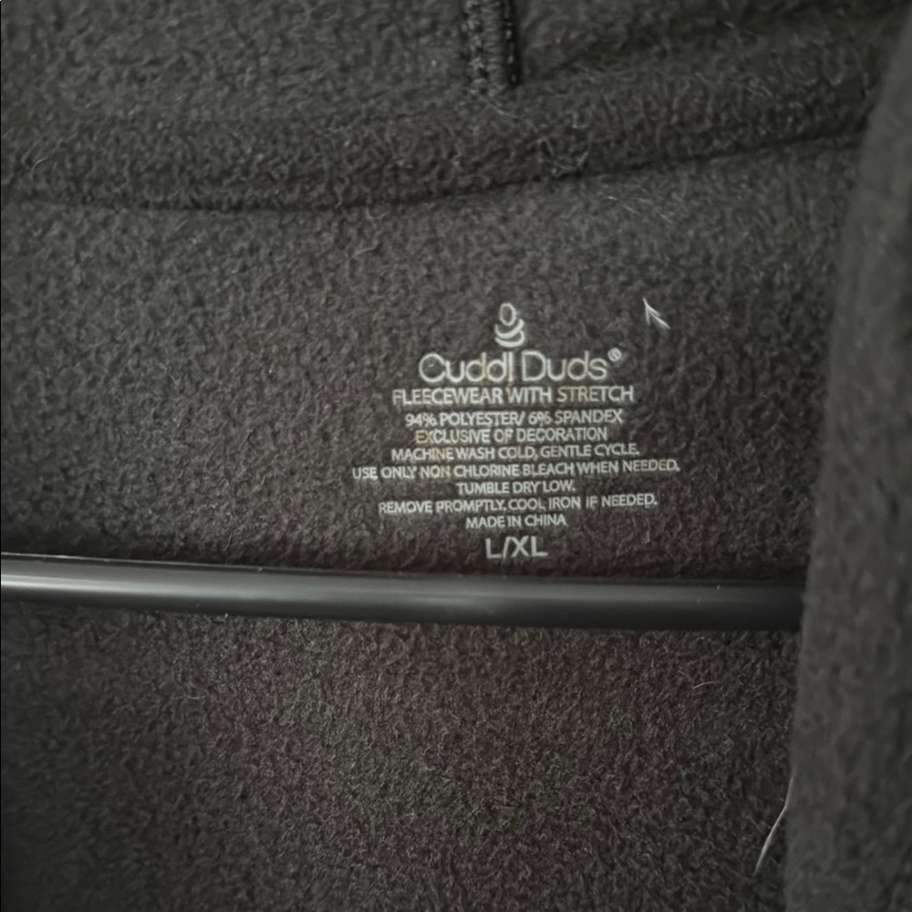 Cuddl Duds Black Open-Front Cardigan Sweater - Picture 2 of 5
